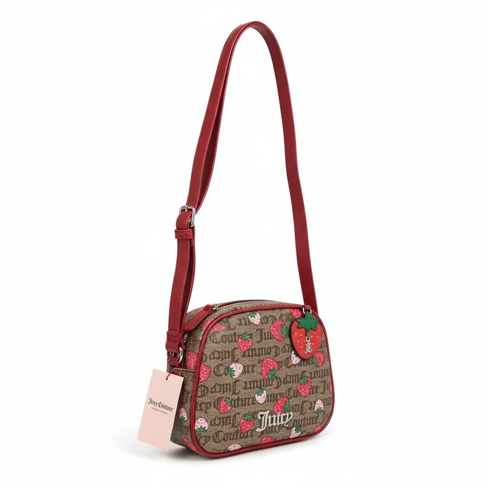 Juicy Couture Red and Brown Strawberry Crossbody Bag - Picture 2 of 16